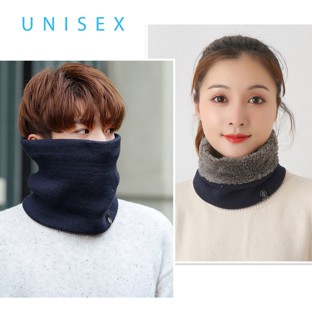 Su.B.dgn Neck Warmer, Men and Women, Sports Neck Gaiter, Skiing Tube Scarf, Double Layer - Blue