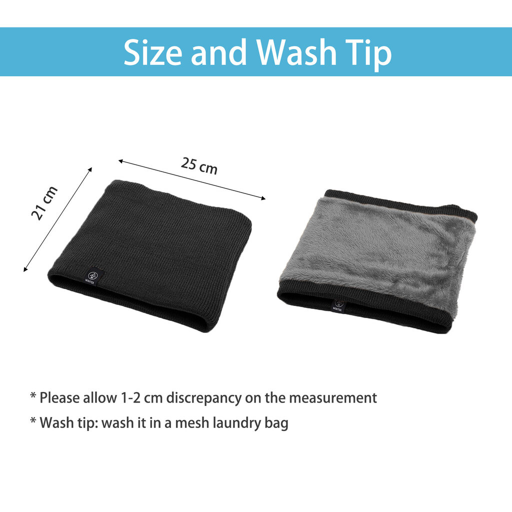 Su.B.dgn Kaltwetter Halswärmer für Männer und Frauen, Sport Nackenwärmer, Ski Halswärmer, Schlauchschal - weich, dehnbar und winterfest - Braun