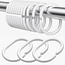 Su.B.dgn Shower Curtain Rings Set with 12 Rings - Plastic - White
