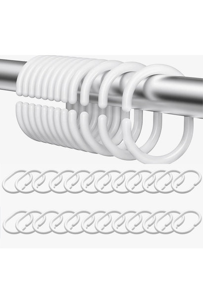 Duschvorhangringe 2 Sets - 24 Stück