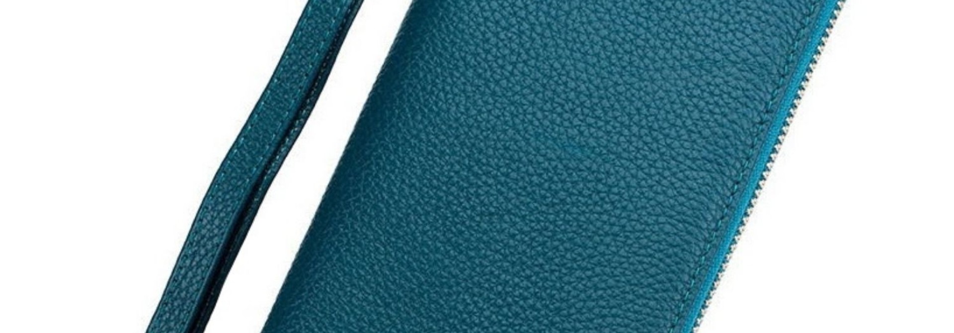 RFID Wallet Women, Leather, Travel Wallet with Wristlet, Fits Passport, Phone, Banknote | Teal