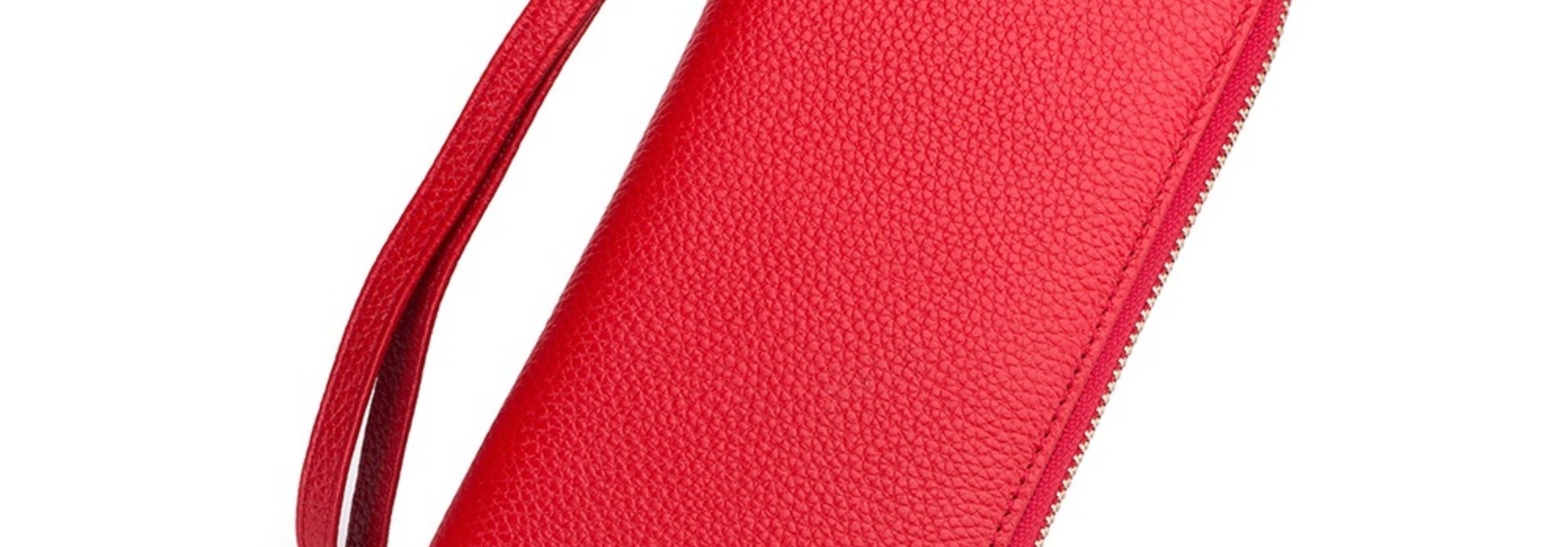 RFID Wallet Women, Leather, Travel Wallet with Wristlet, Fits Passport, Phone, Banknote | Red