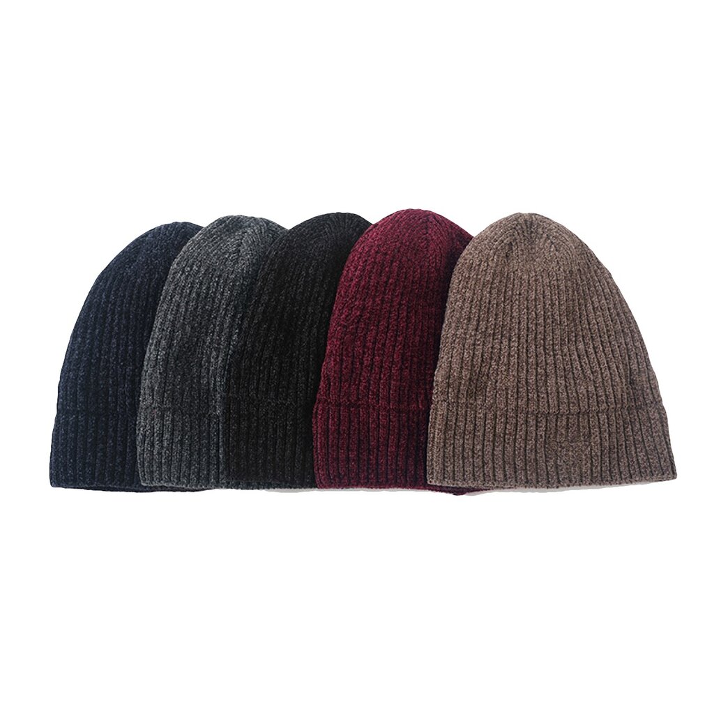 Su.B.dgn Muts voor Heren Dames, Beanie, Fleece Voering, Elastische, One Size – Zwart