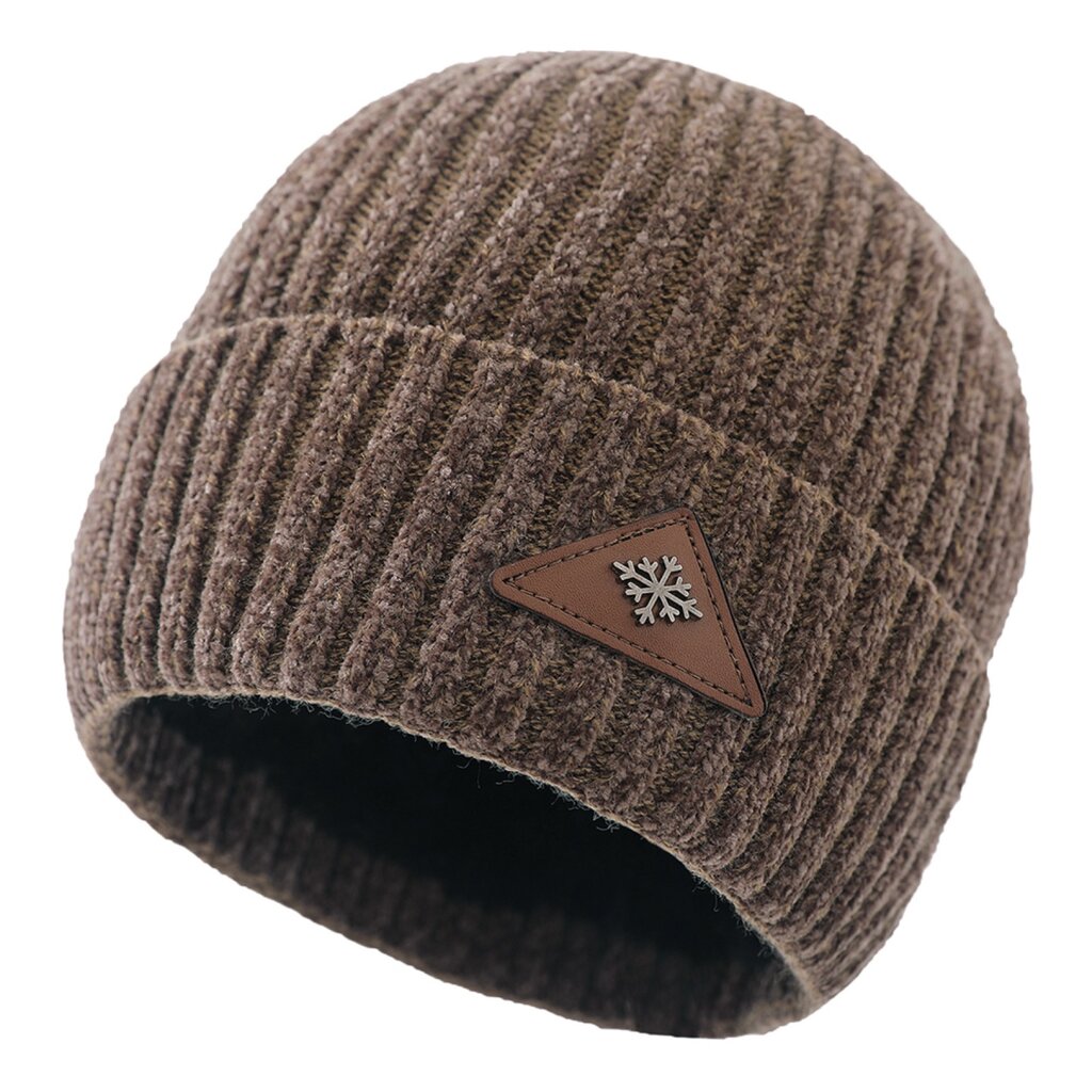 Su.B.dgn Muts voor Heren Dames, Beanie, Fleece Voering, Elastische, One Size- Bruin