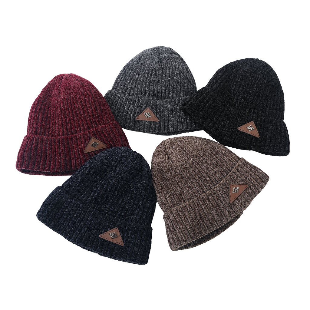 Su.B.dgn Beanie, Knit Cuffed, Winter Hat, Double Layer, Men and Women - Grey