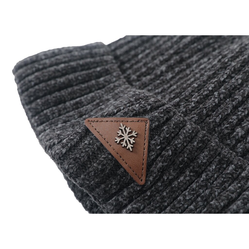 Su.B.dgn Beanie, Knit Cuffed, Winter Hat, Double Layer, Men and Women - Grey