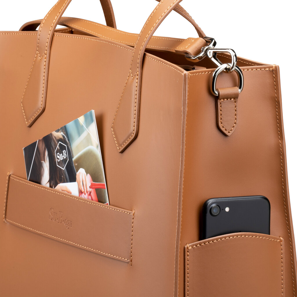 Su.B Amsterdam Work Tote 14” Laptop Compartment Brown