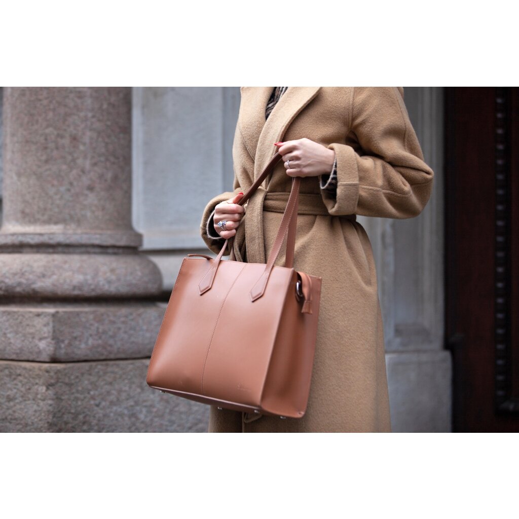 Su.B Amsterdam Work Tote 14” Laptop Compartment Brown