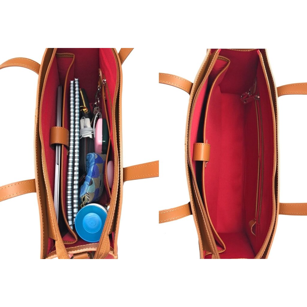Su.B Amsterdam Work Tote 14” Laptop Compartment Brown