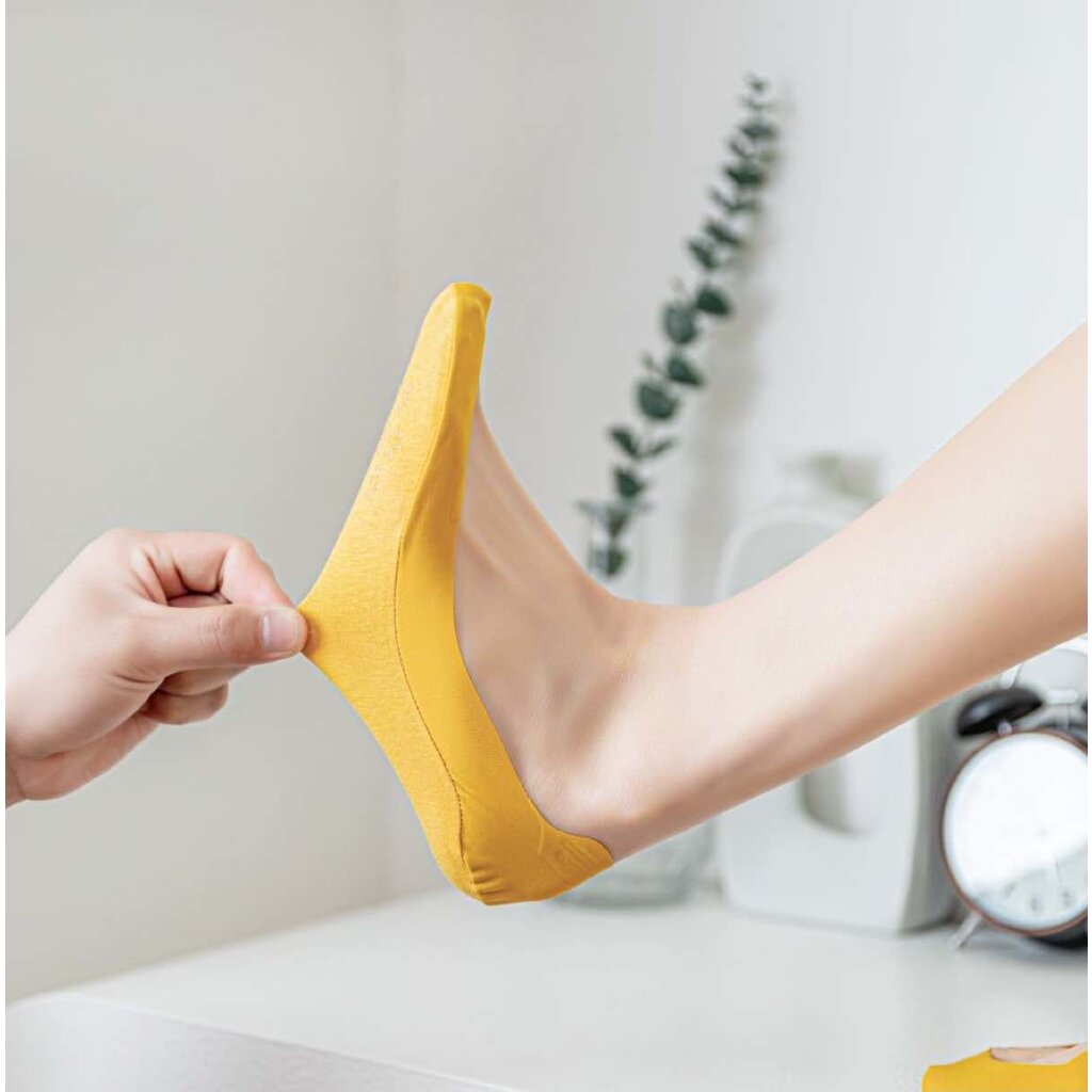 Su.B.dgn 5 Paar Unsichtbare Socken für Damen, Füßlinge  Sneakersocken, Rutschfeste Socken für flache Schuhe, Größe 36-40 – Verschiedene Farben