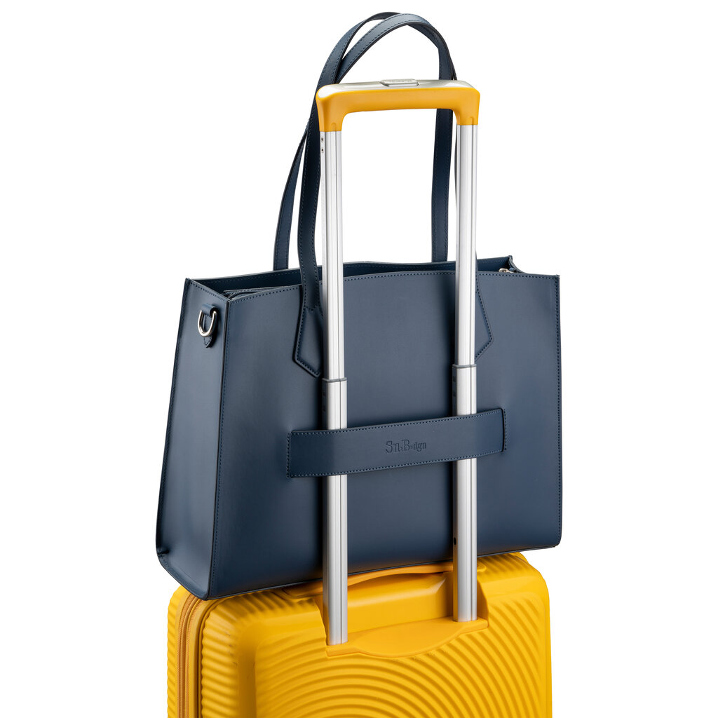 Su.B.dgn Amsterdam Arbeitstasche 14 Zoll Laptopfach Blau