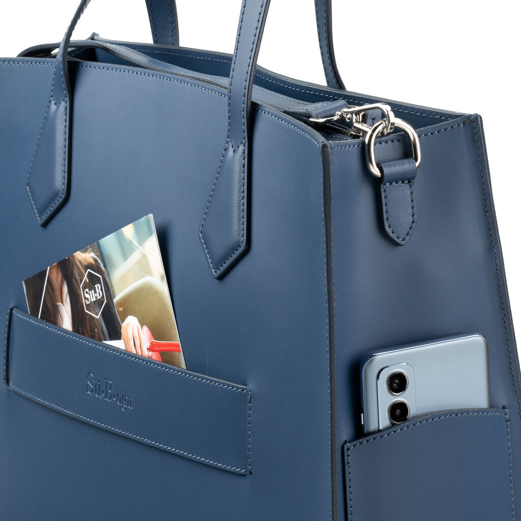 Su.B.dgn Amsterdam Work Tote 14” Laptop Compartment Blue