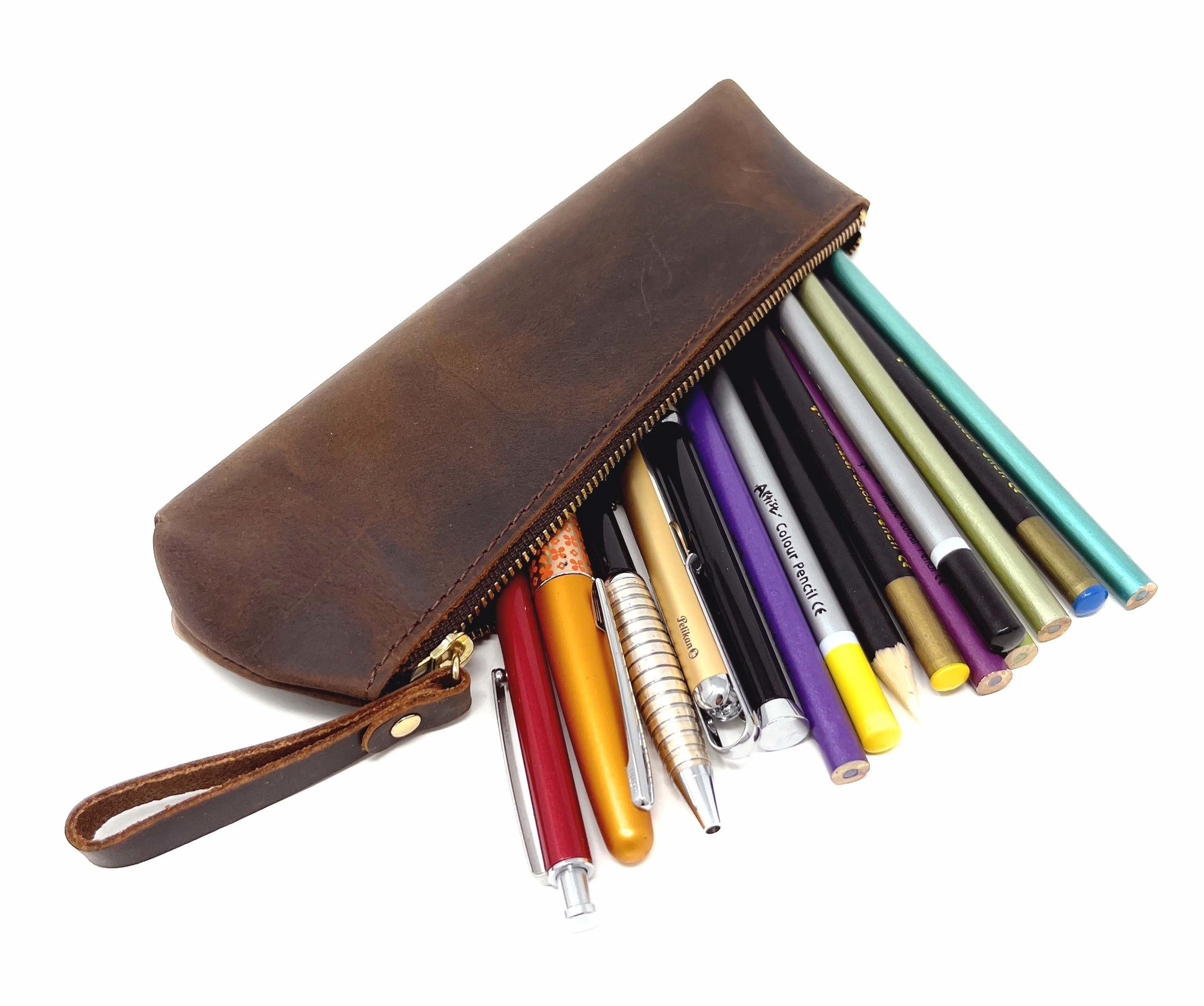  Tofficu Art Pencil Case Pen Case for Purse Single Pencil Holder  Soft Leather Pencil Case Pencil Pouch Pen Protector Sleeve Pen Pouch Pen  Holder Case Pocket Wallet Round Beads Sheath Travel 