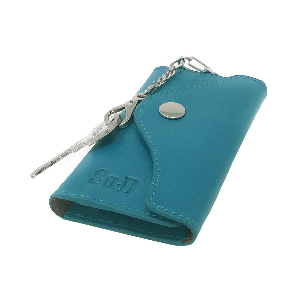 Su.B Tulip Key Holder, Compact Leather Key Case with Unique Design – Turquoise