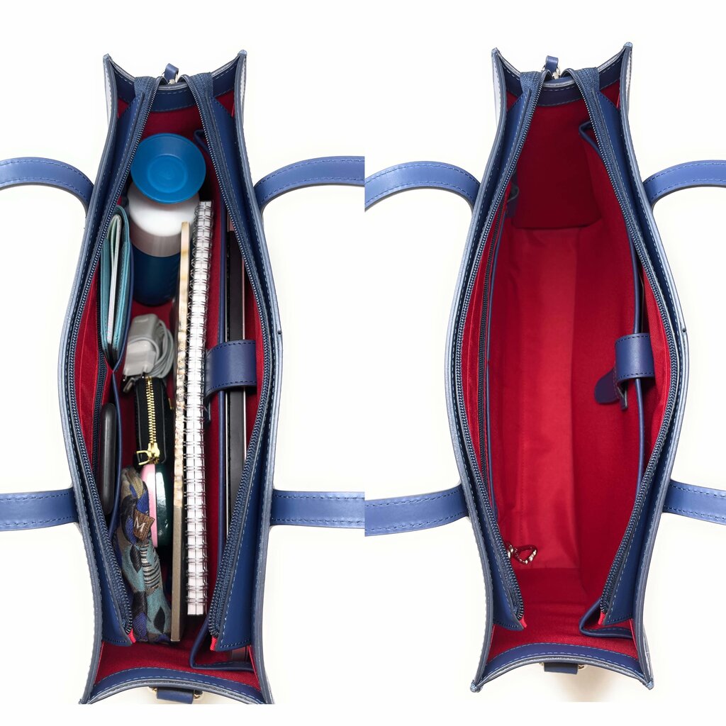 Su.B.dgn Amsterdam Work Tote 14” Laptop Compartment Blue