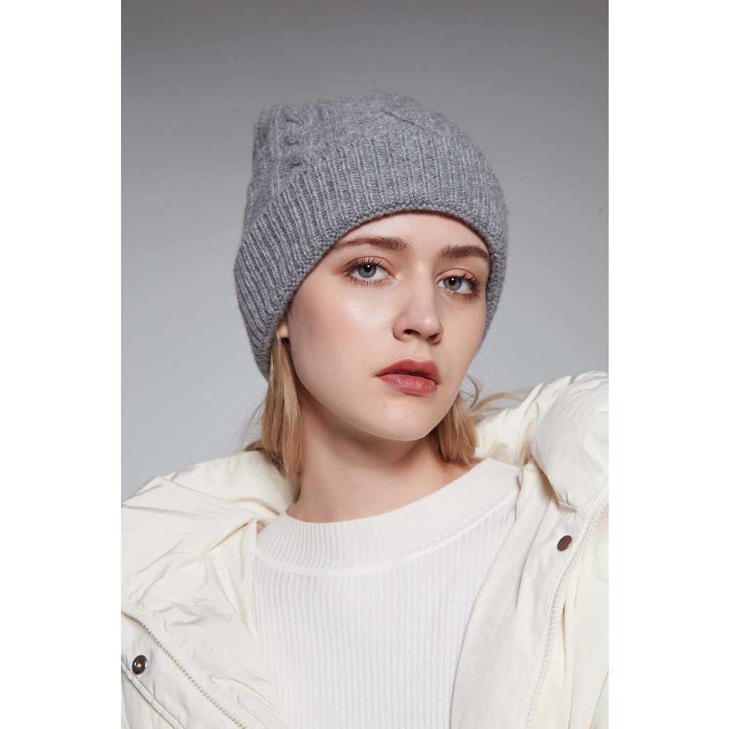 Su.B.dgn Mütze für Damen und Herren, Strickmütze aus Wolle, Beanie Wollmütze für den Winter - Orange