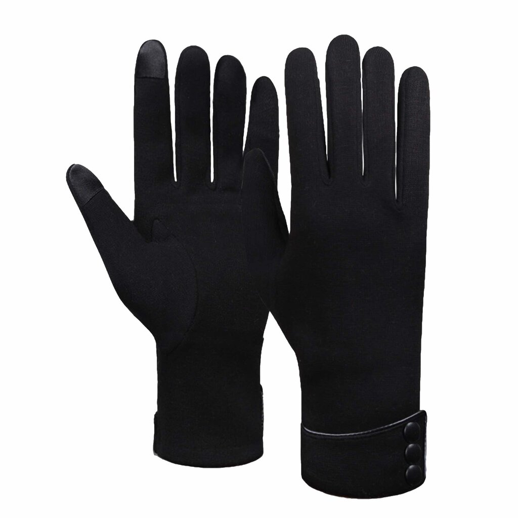 Su.B.dgn Winter Gloves Women, Touch Screen Gloves, Warm Fleece Lined Gloves, One Size for  M, S - Black