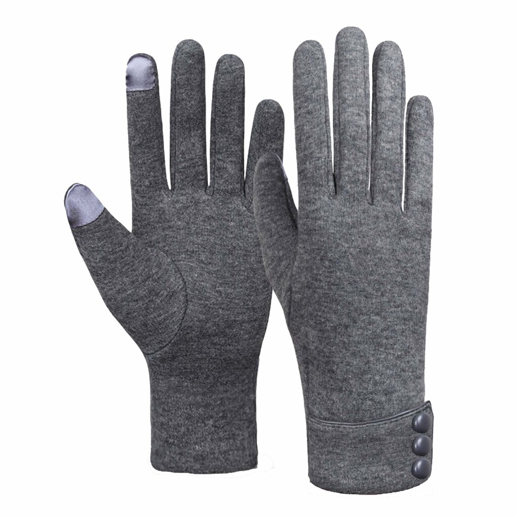 Su.B.dgn Winter Gloves Women, Touch Screen Gloves, Warm Fleece Lined Gloves, One Size for M, S - Grey