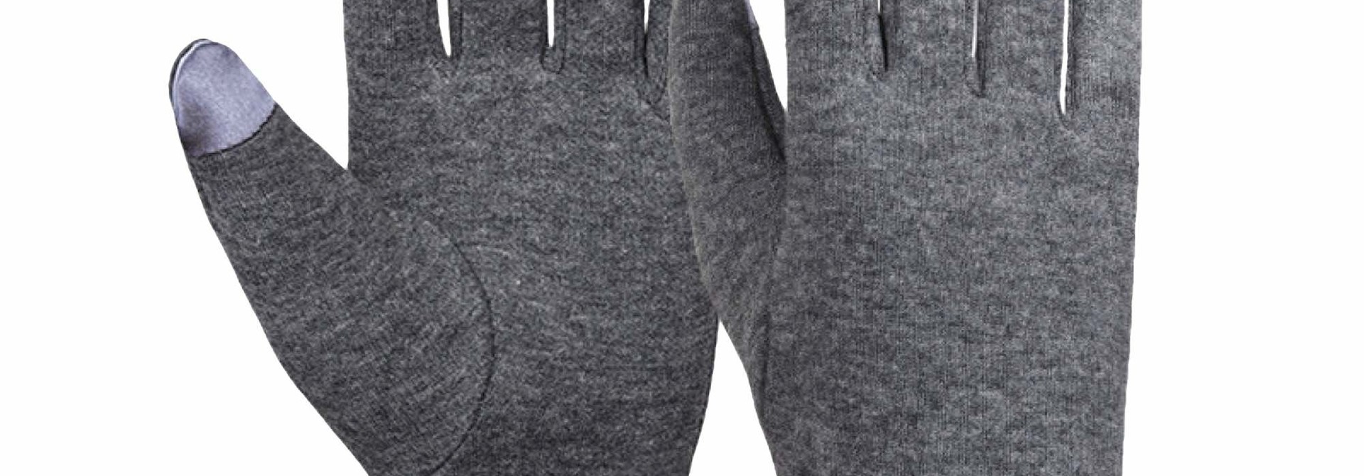 Winter Gloves Women, Touch Screen Gloves, Warm Fleece Lined Gloves, One Size for M, S - Grey