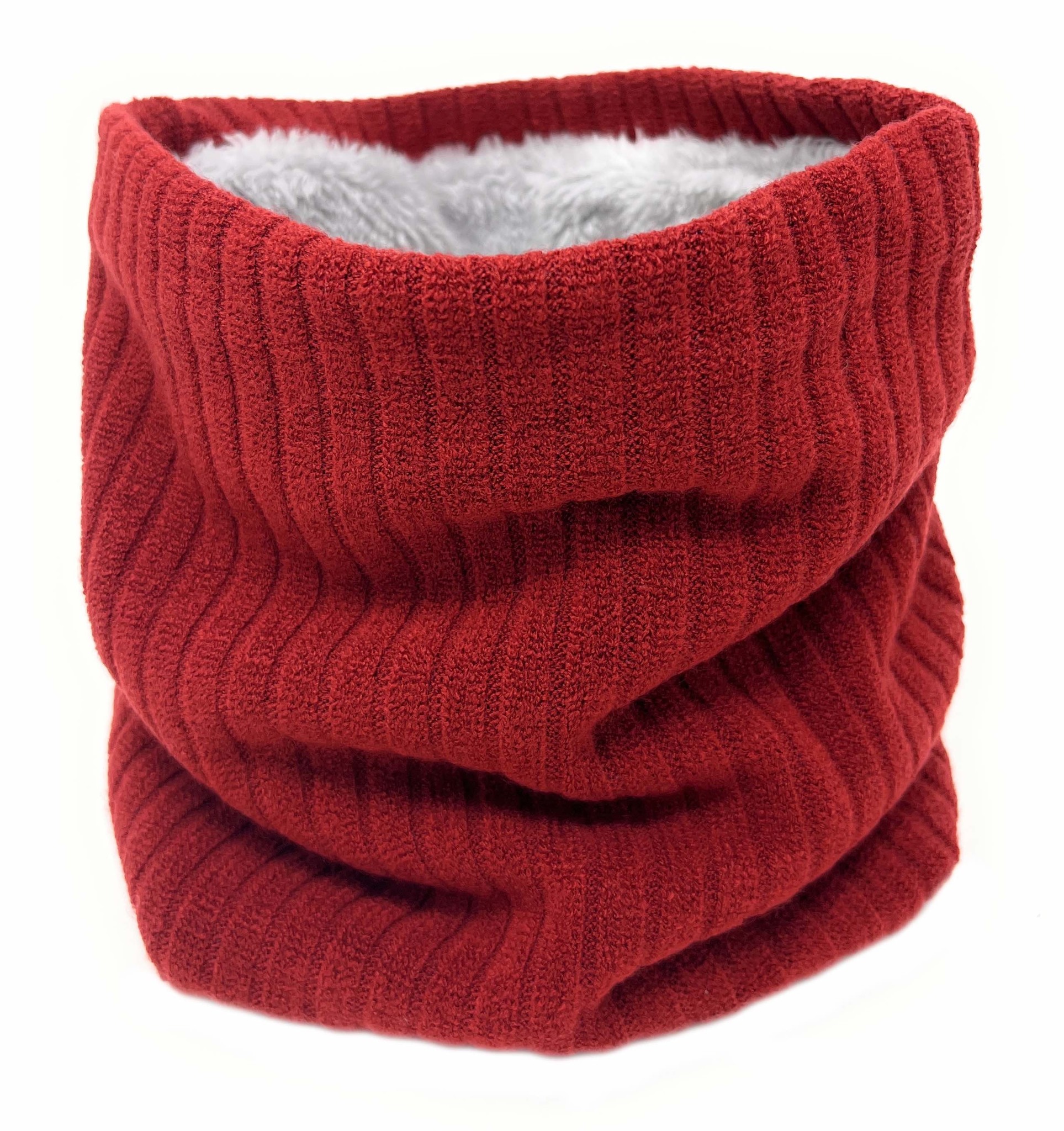 Neck Warmer, Men and Women, Sports Neck Gaiter, Head Scarf, Soft Stretchy - Red-1