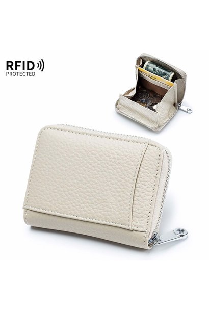 Genuine Leather RFID Blocking Women Wallet with RFID Blocking