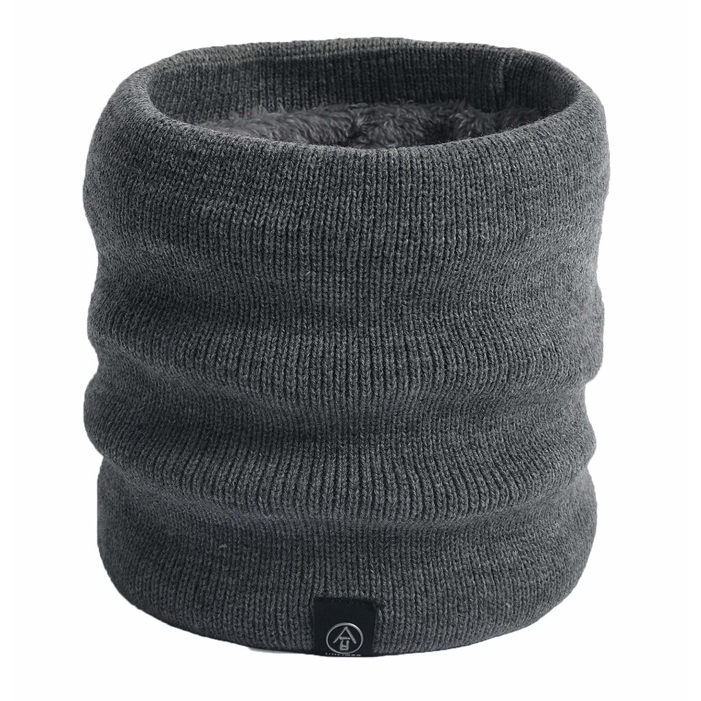 Su.B.dgn Neck Warmer, Men and Women, Sports Neck Gaiter, Skiing Tube Scarf, Double Layer- Grey