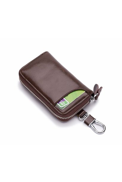 Delft Card Key Case Brown