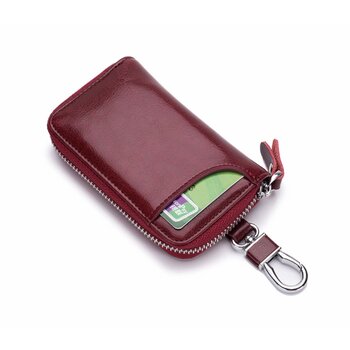 Su.B Delft Card Key Case Wine Red