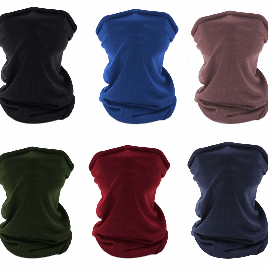 Su.B.dgn 6  Stücke Multifunktionaler Polyester Schlauchschal - Bandana Sturmhaube Sturmhaube - Ideal für Sport Fahrrad Motorrad - Männer Frauen - Mehrfarbig