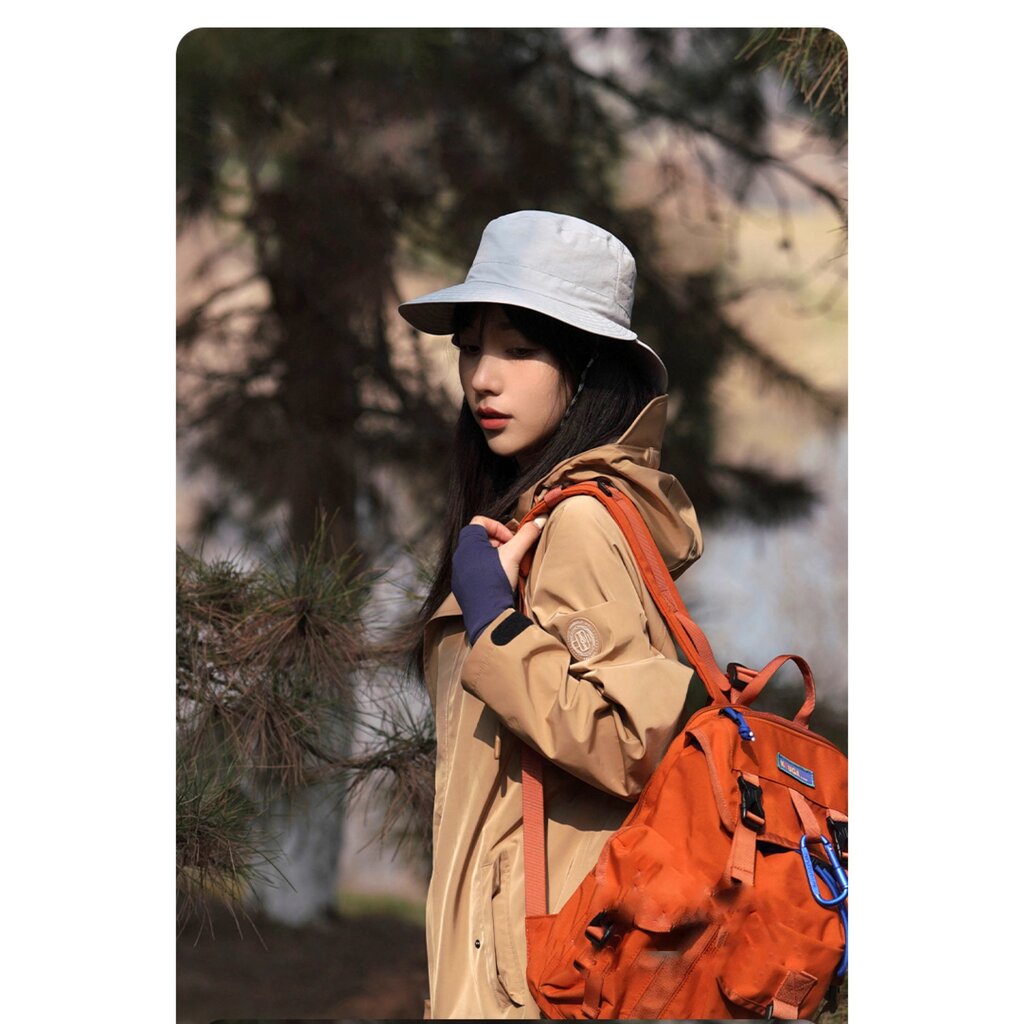Su.B Bucket Hat Dames, Zonnehoed, Cowboyhoed, One Size, Verstelbare Maat 53-59 cm - Beige