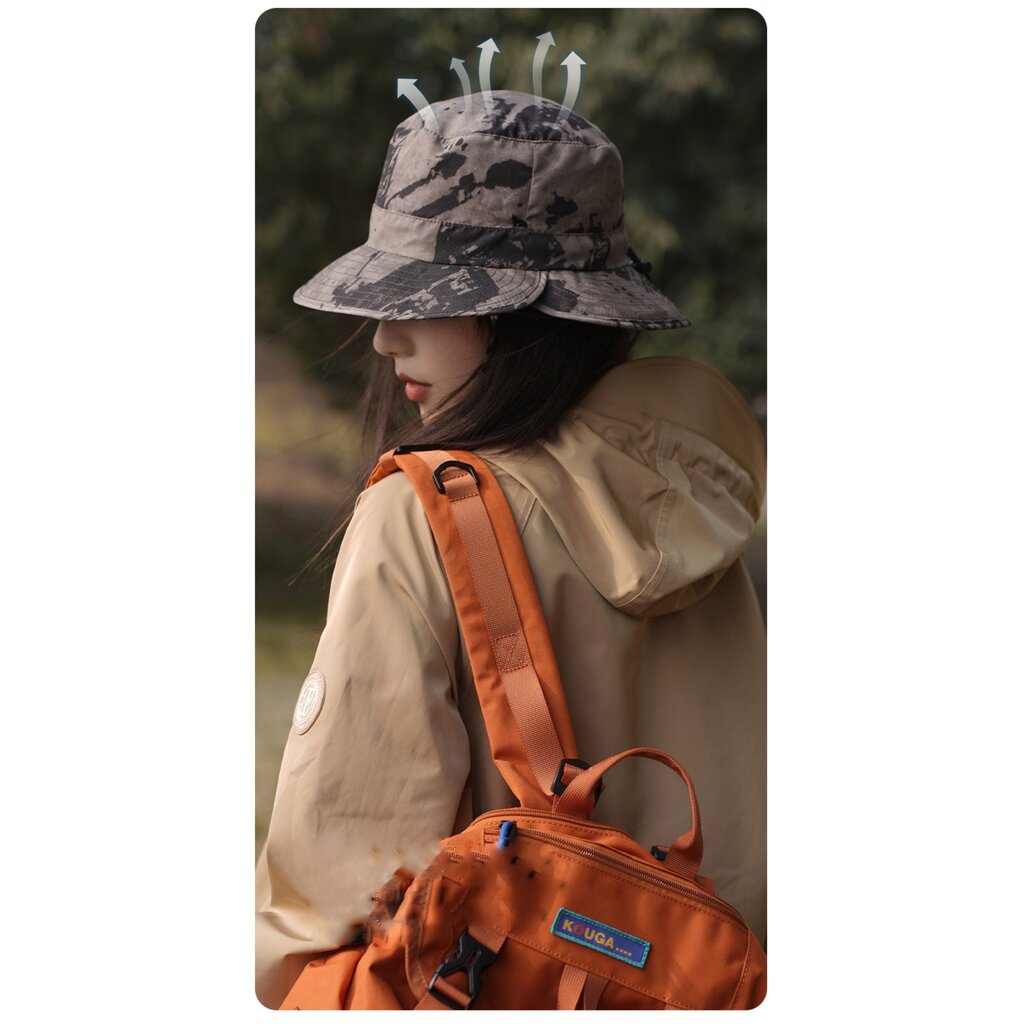 Su.B Bucket Hat Dames, Zonnehoed, Cowboyhoed, One Size, Verstelbare Maat 53-59 cm - Beige