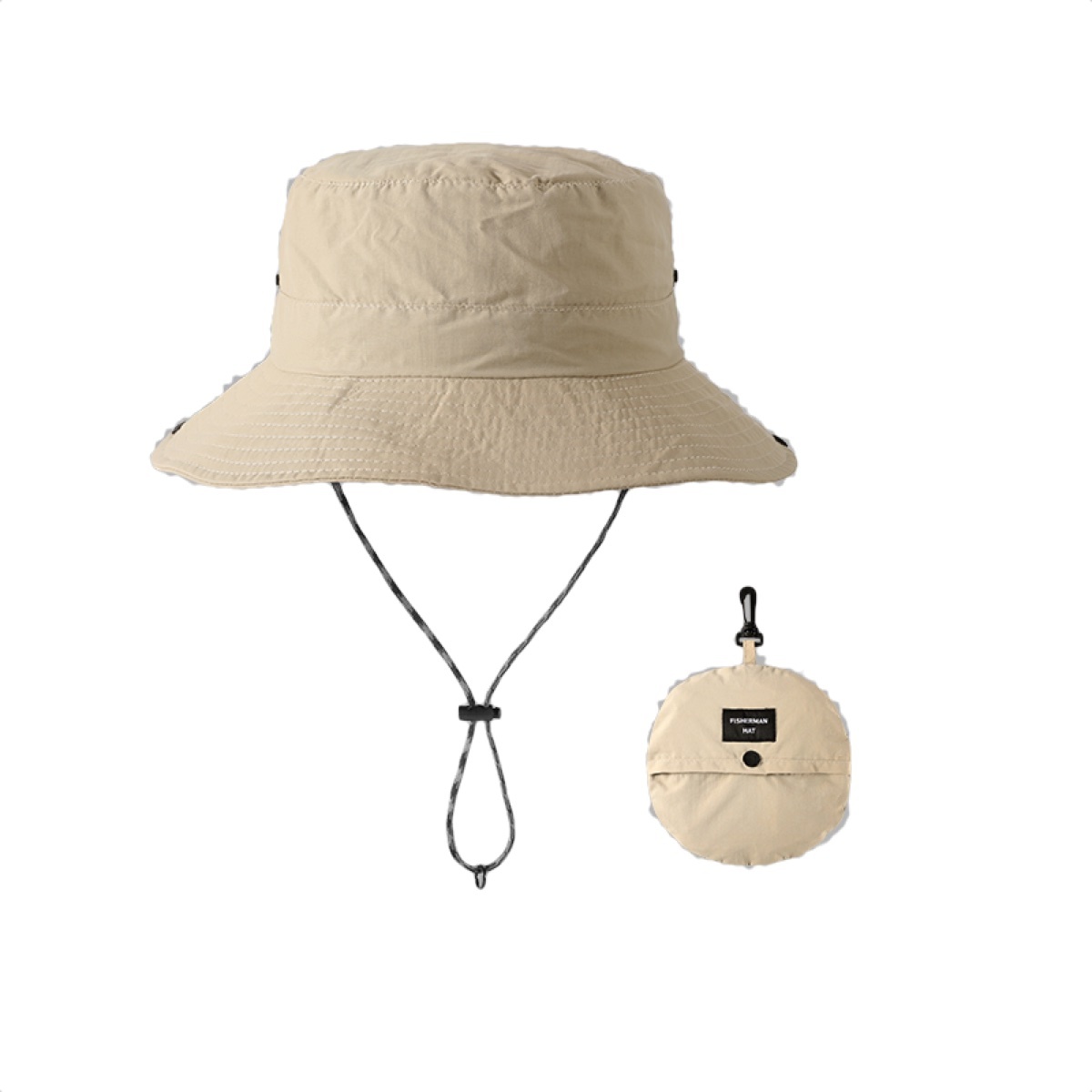 Sun Hat, Fishing Hat for Men and Women, Boonie Hat, Foldable, Quick Dry, Lightweight, Adjustable Size 20”-23” (52 - 58 cm) - Beige-2