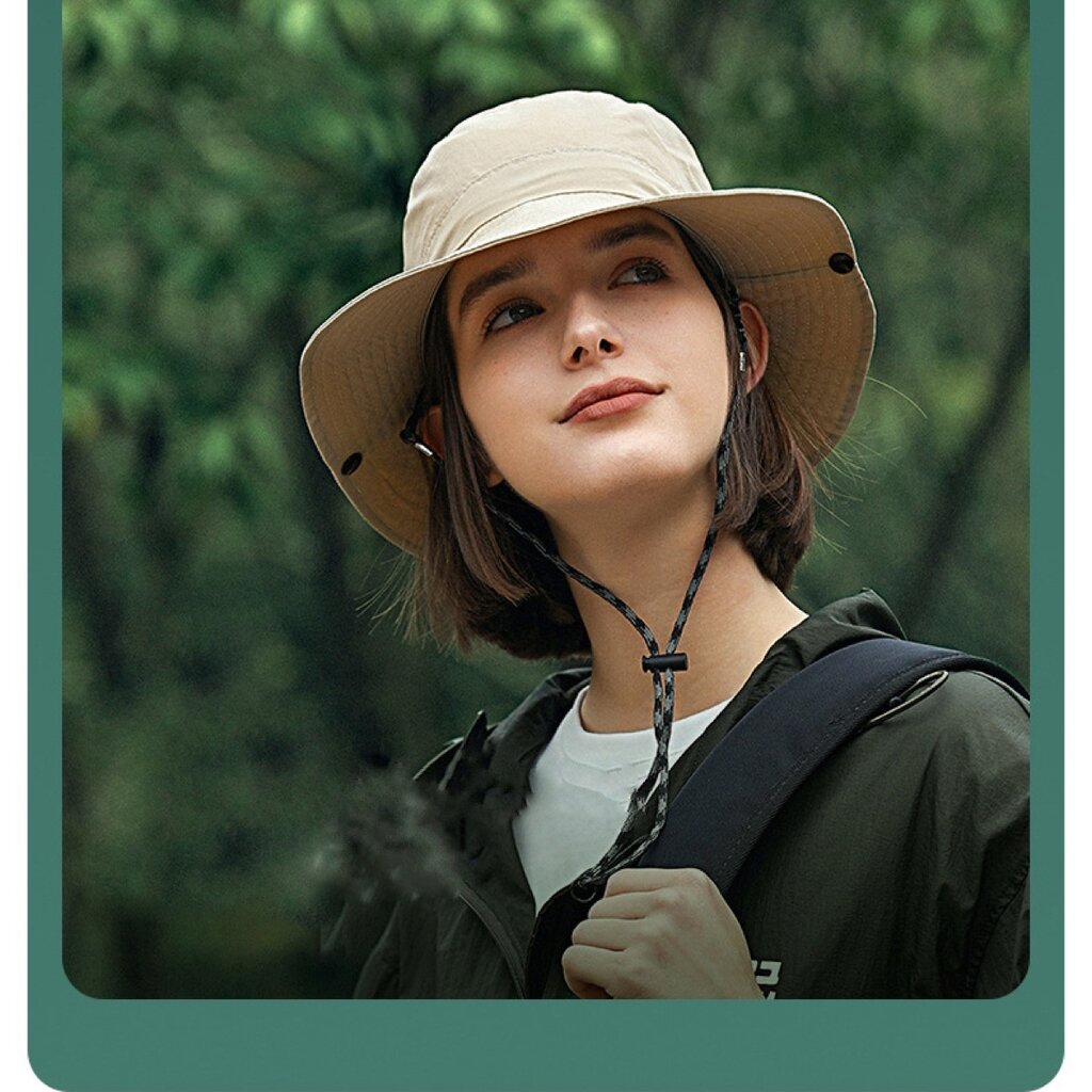 Su.B Sonnenhut, Faltbar, Fischerhut für Herren und Damen, Schnelltrocknend, Leicht, Verstellbare Größe 52–58 cm – Beige