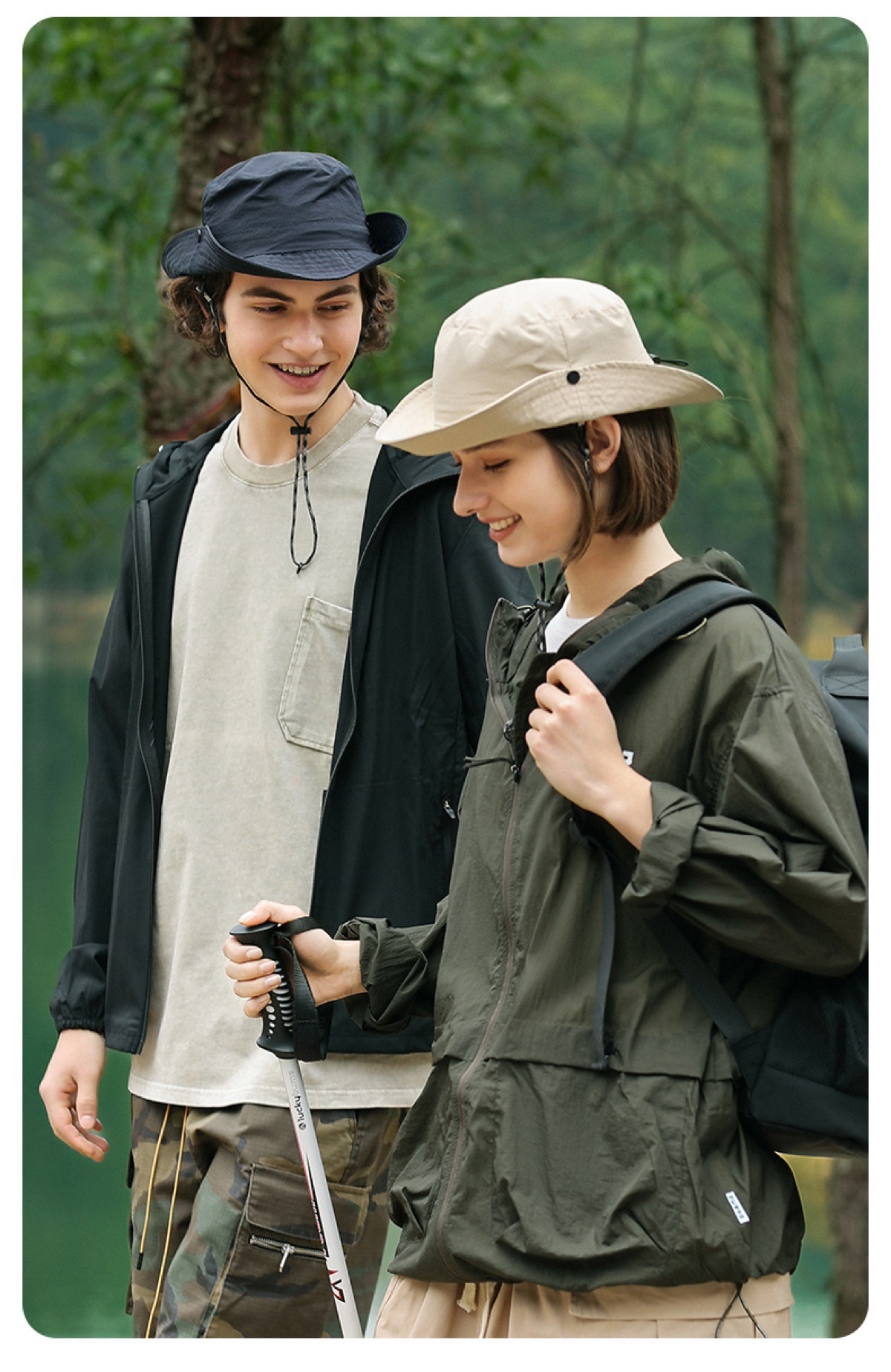 Sun Hat for Men and Women - Fishing Hat - Foldable - Green - Su.B