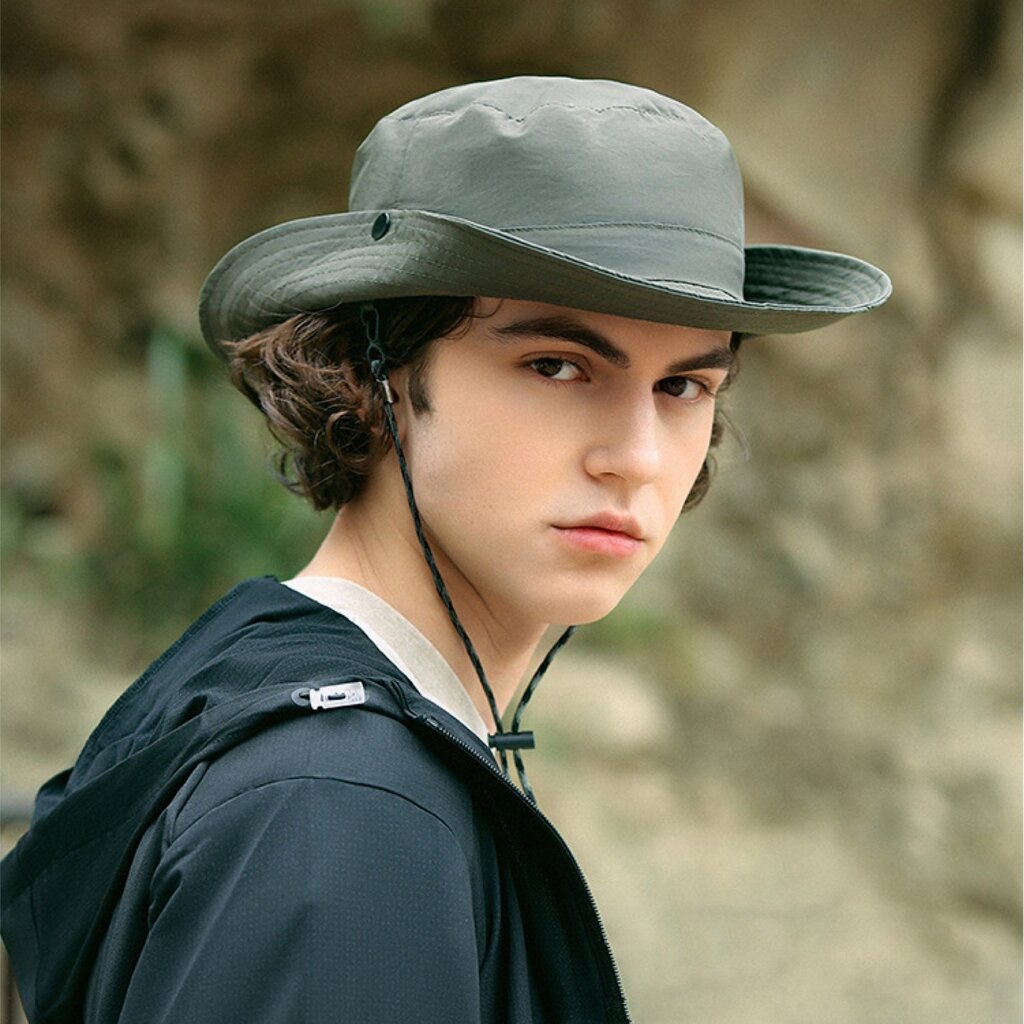 Su.B Bucket Hat Dames Heren, Zonnehoed, Cowboyhoed, One Size, Verstelbare Maat 52-58 cm  - Groen