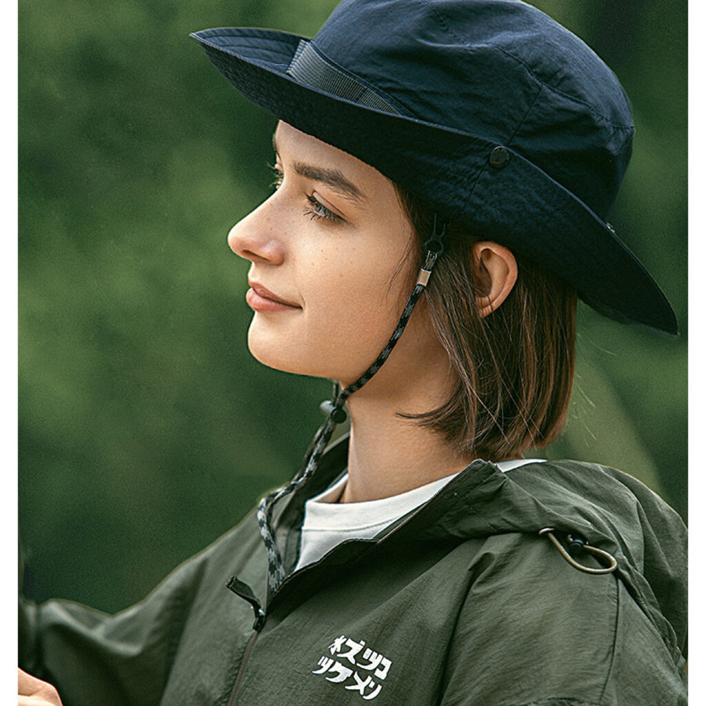 Su.B Bucket Hat Dames Heren, Zonnehoed, Cowboyhoed, One Size, Verstelbare Maat 52-58 cm - Blauw