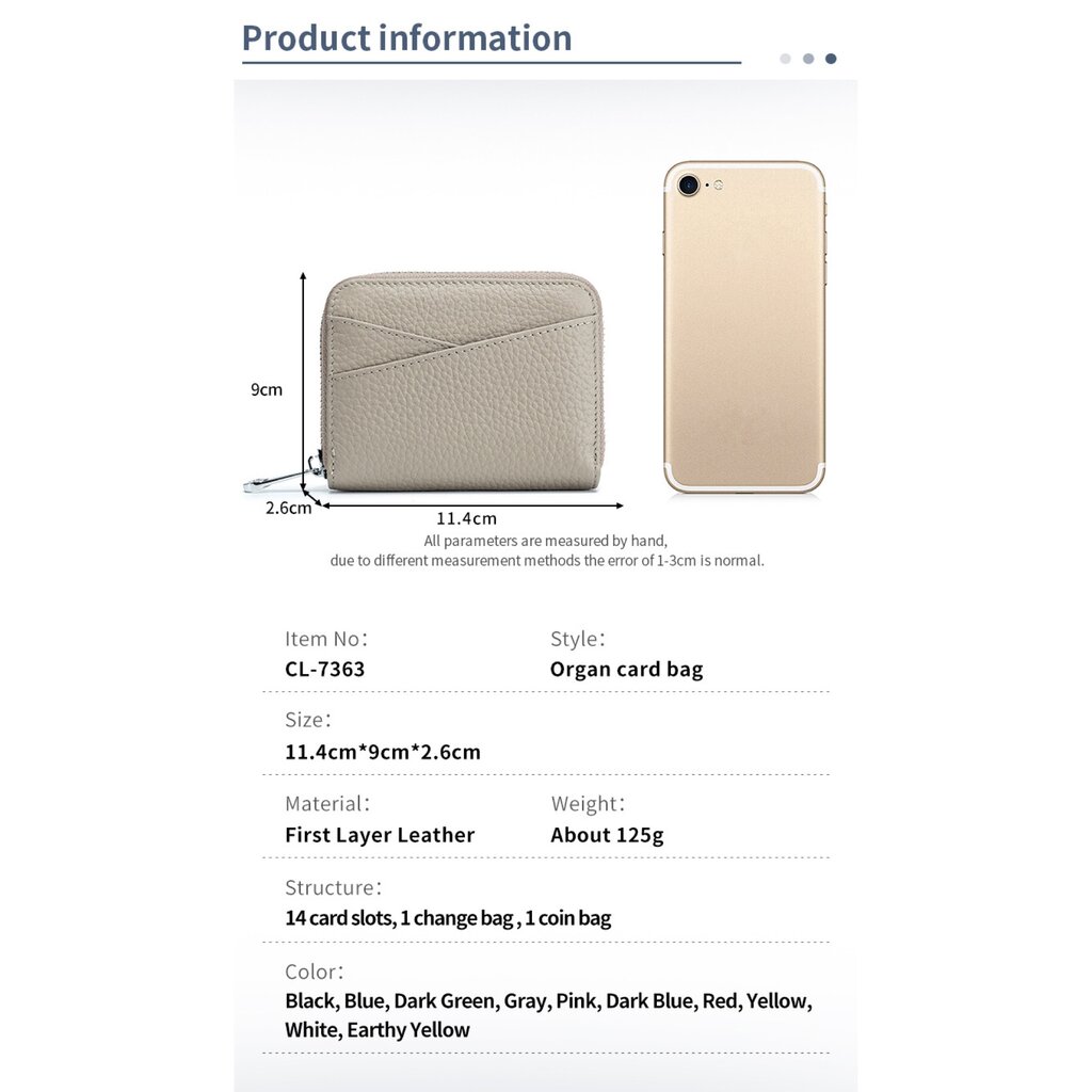 Su.B Geldbörse Damen - Echtleder - Geldbörse Herren, mit 13 Kartenfächern, Kartenhalter, RFID, Münzfach - Beige