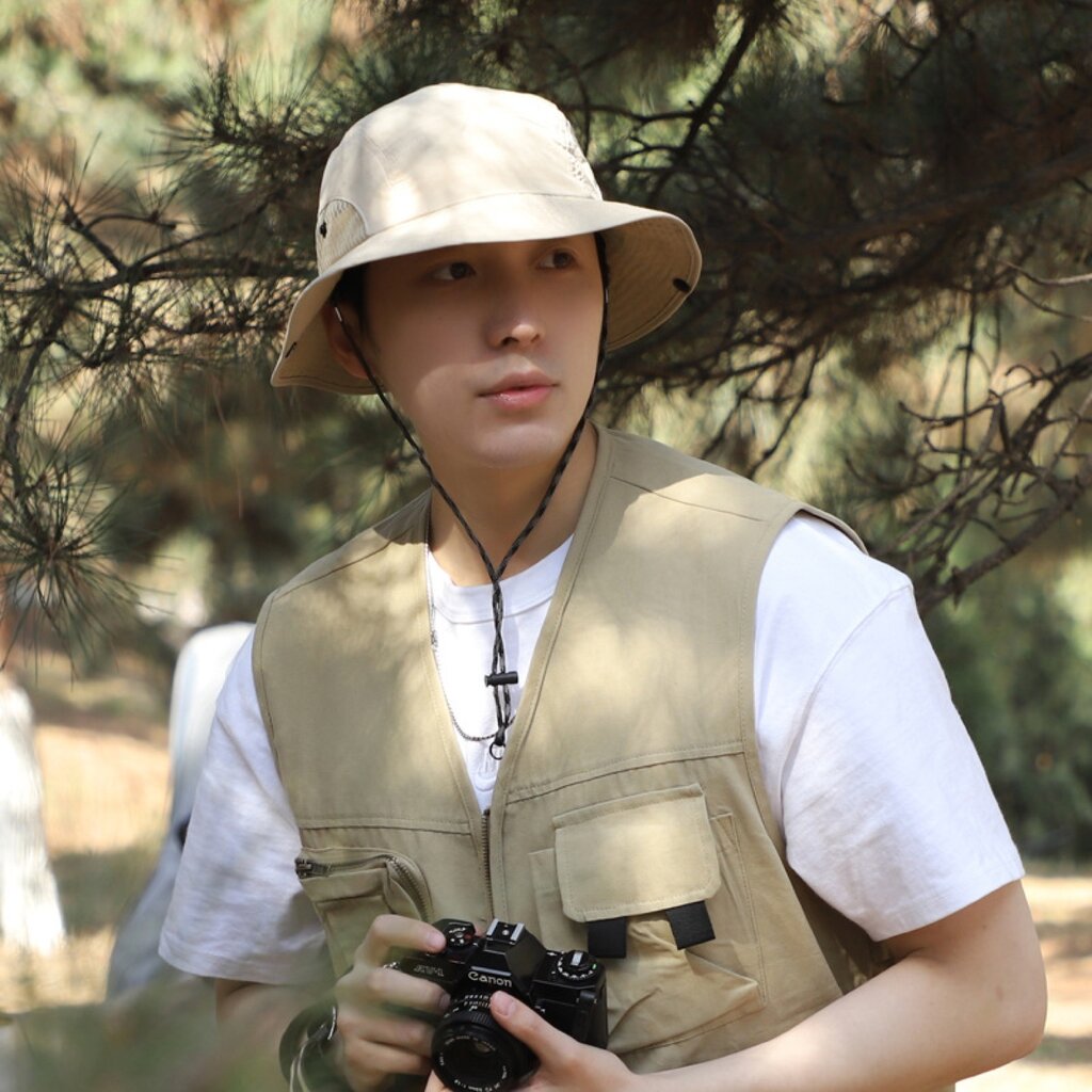 Su.B.dgn Sun Hat for Men Women, Bucket Hat, Cowboy Hat, Adjustable Size 21”-24” (55 - 62 cm) – Beige