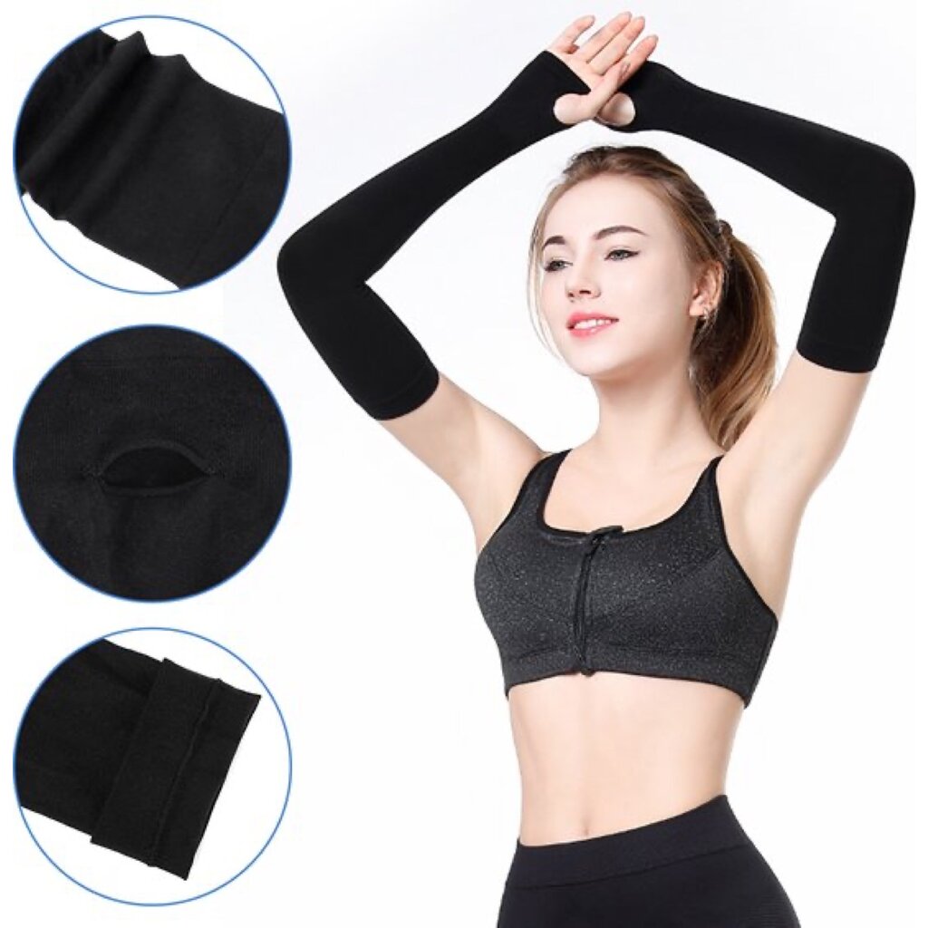 Su.B.dgn 3 Paar Compressie Arm Sleeves - Armstukken Wielrenen – Hardlopen Armwarmers – UV Bescherming – One Size