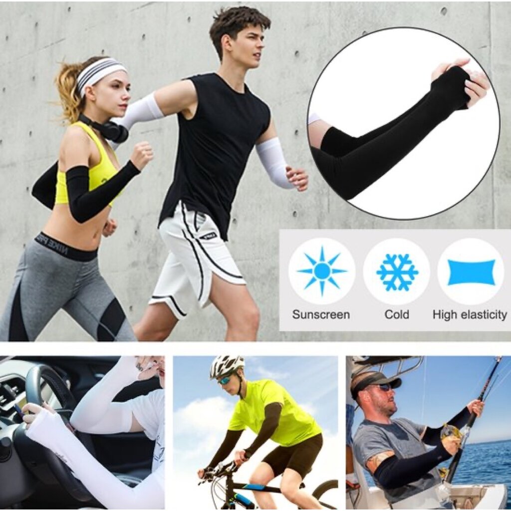 Su.B.dgn 3 Paar Compressie Arm Sleeves - Armstukken Wielrenen – Hardlopen Armwarmers – UV Bescherming – One Size