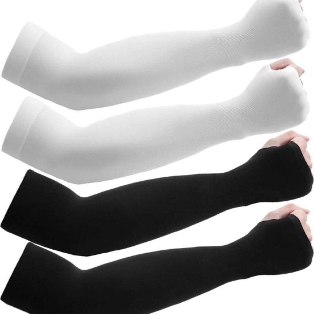 Su.B.dgn 4 Pairs of Cycling Arm Warmers – Running Arm Sleeves - Unisex – UV Protect Sport Sleeves – One Size