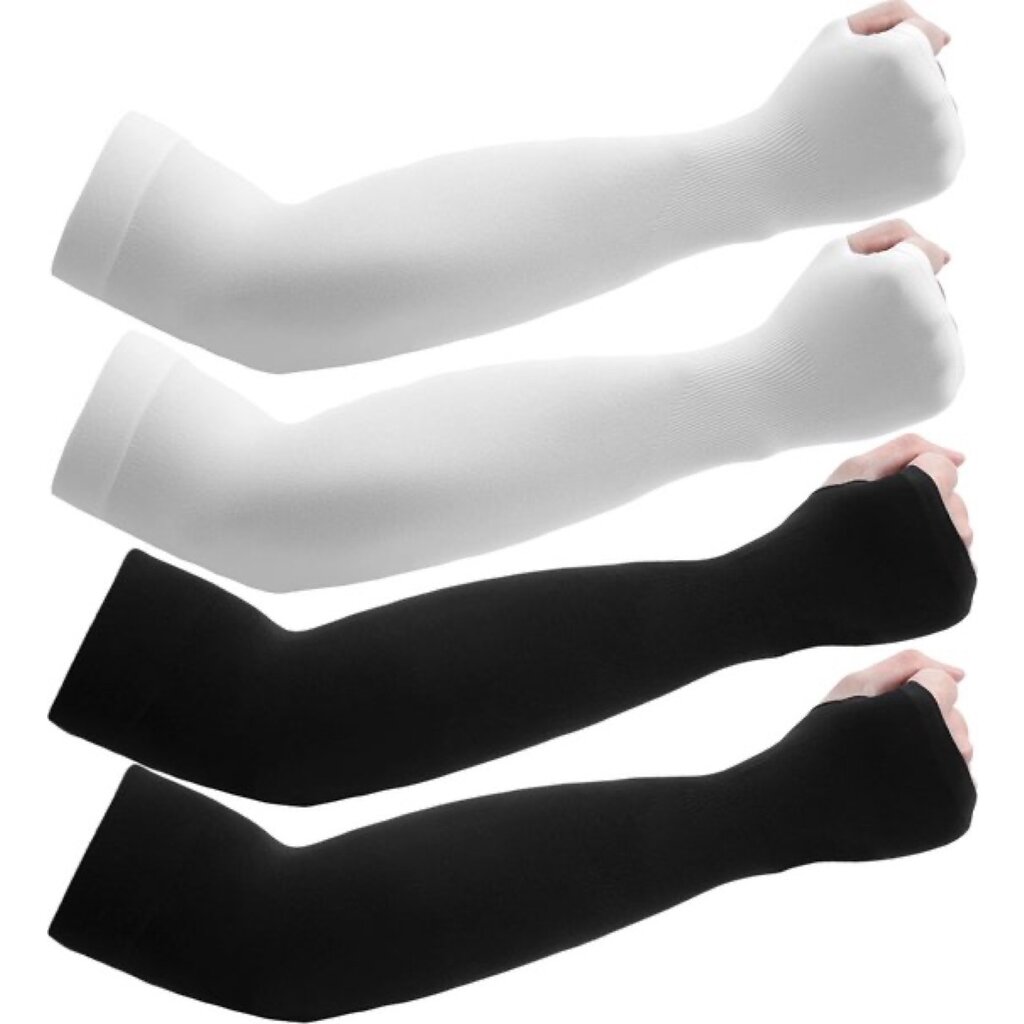 Su.B.dgn 4 Pairs of Cycling Arm Warmers – Running Arm Sleeves - Unisex – UV Protect Sport Sleeves – One Size
