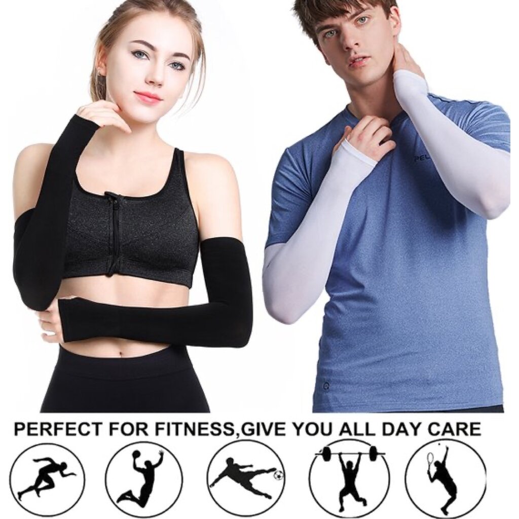 Su.B.dgn 4 Pairs of Cycling Arm Warmers – Running Arm Sleeves - Unisex – UV Protect Sport Sleeves – One Size