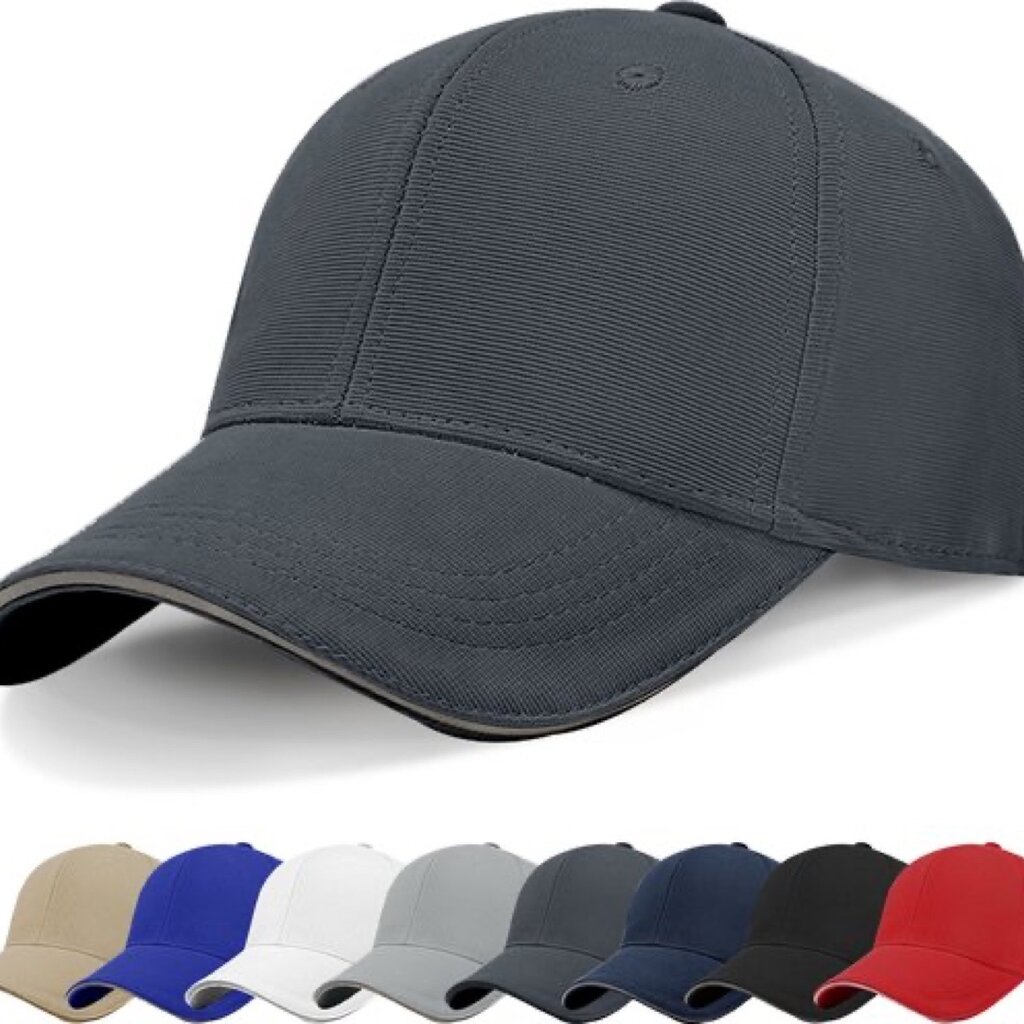 Su.B.dgn Baseball Cap, Reflective Edge, Trucker Hat, Adjustable 55-60 CM, 21-24 inch, Unisex - Grey