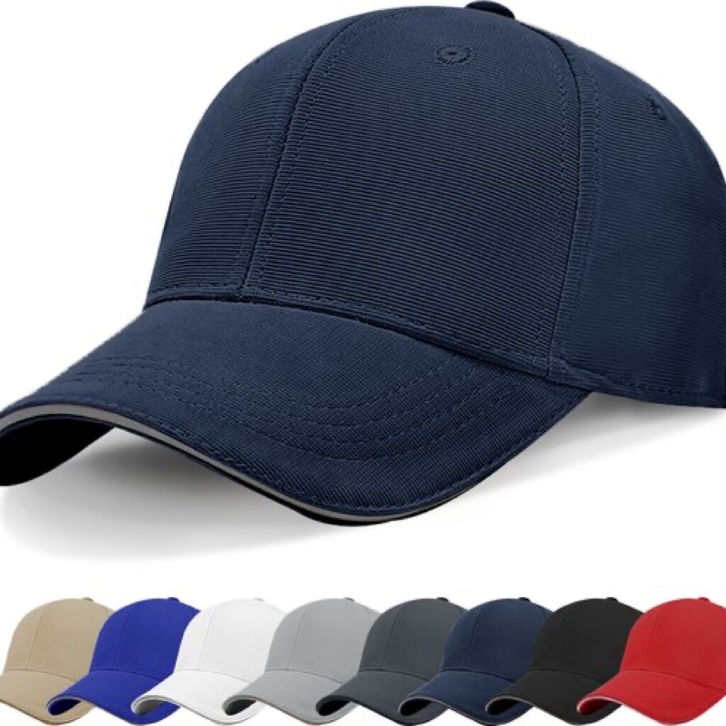 Su.B.dgn Baseball Cap, Reflective Edge, Trucker Hat, Adjustable 55-60 CM, 21-24 inch, Unisex - Blue