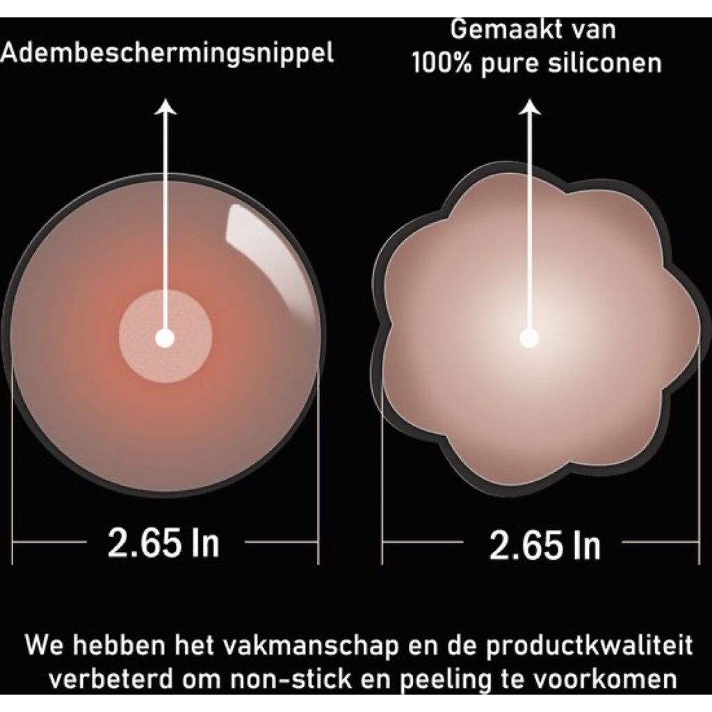 MuQu 2 Paar Nipple Covers - Tepelcovers - Herbruikbaar - Tepelplakkers –Tepel bh - Siliconen – Tepelbedekkers – Met Reisdoos - Pink