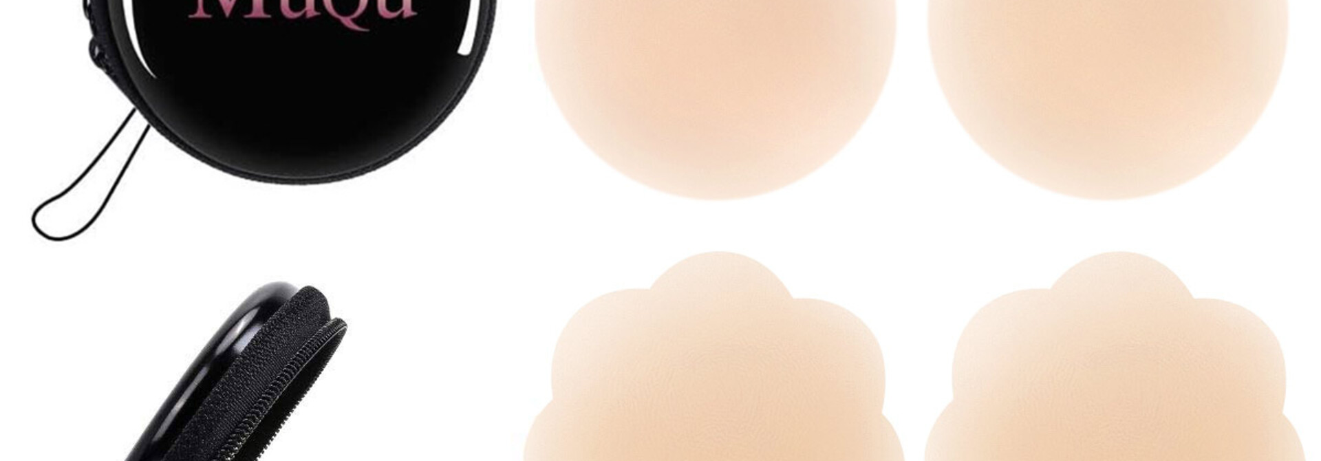 2 Paar Nipple Covers - Tepelcovers - Herbruikbaar - Tepelplakkers –Tepel bh - Siliconen – Tepelbedekkers – Met Reisdoos - Skin
