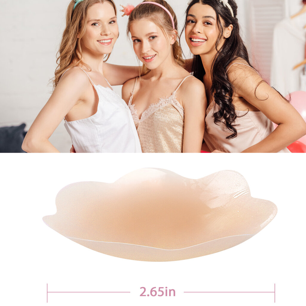 MuQu 2 Paar Nipple Covers - Tepelcovers - Herbruikbaar - Tepelplakkers –Tepel bh - Siliconen – Tepelbedekkers – Met Reisdoos - Skin