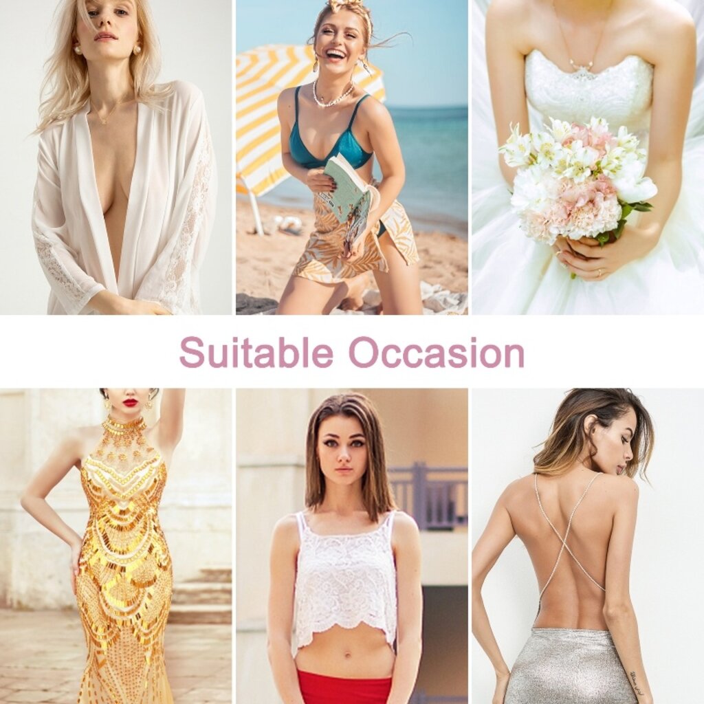 MuQu 2 Paar Brustwarzenabdeckungen, selbstklebende Silikon Nippelpads, Wiederverwendbar, für Frauen mit Reisebox – Skin