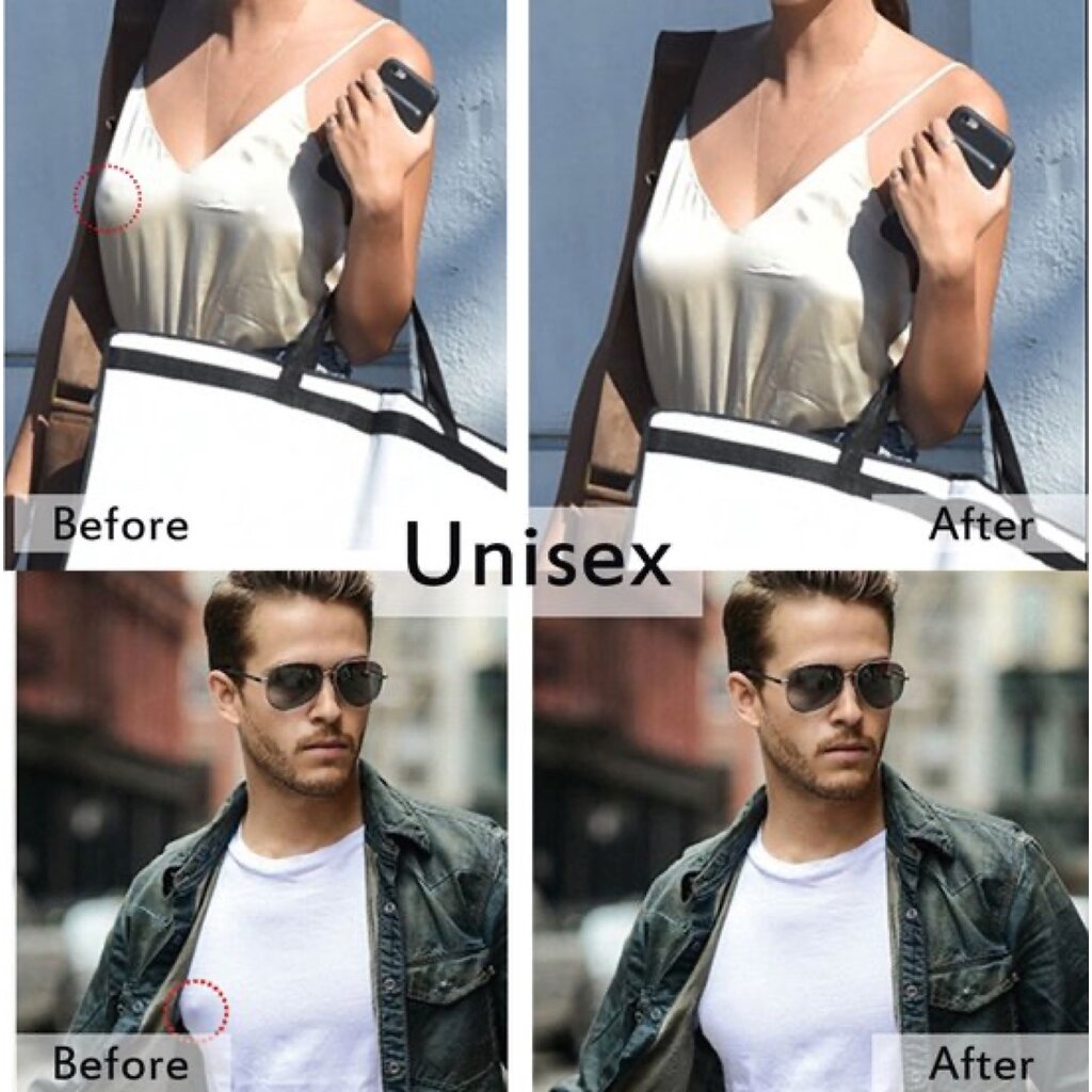 MuQu 3 Paar Brustwarzenabdeckungen, selbstklebende Silikon Nippelpads, Wiederverwendbar, für Frauen mit Reisebox – Skin